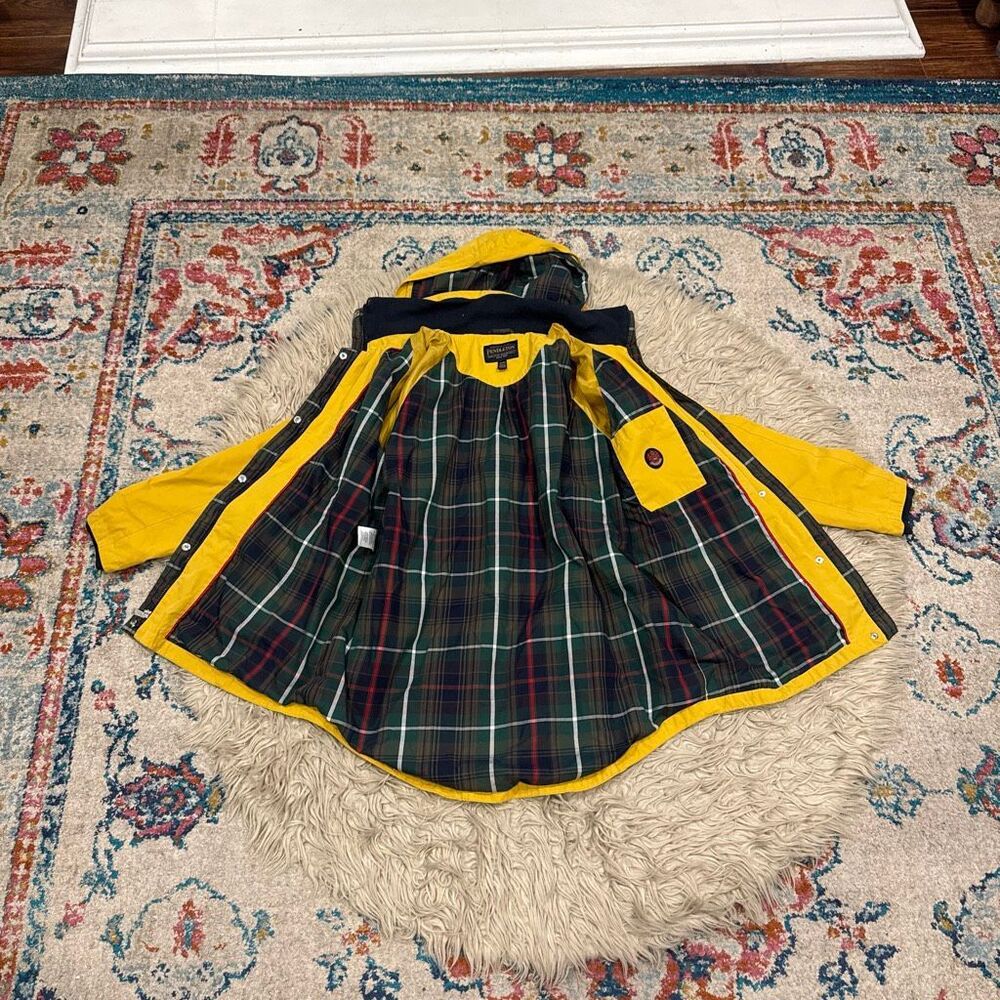 Pendleton Women's Yellow Hooded plaid lined Jacket XL - Picture 2 of 7